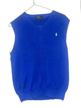 Polo by Ralph Lauren Bright Royal Blue V-Neck Sweater Vest